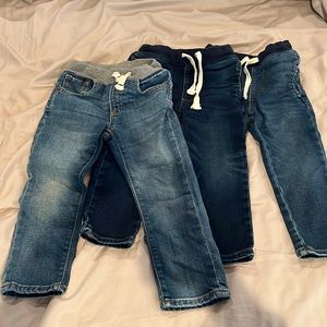CrewCuts and babyGap size 3T pull on toddler boys skinny jeans denim